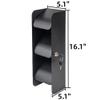 Commercial Stainless Steel Toilet Paper Dispenser, 3-Roll Holder with Lock, Wall-Mounted, Double-Roll Option view 2