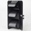 Commercial Stainless Steel Toilet Paper Dispenser, 3-Roll Holder with Lock, Wall-Mounted, Double-Roll Option view 3
