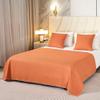 HWHHDQL Bed Runner, Bed Throw, Soft Bedding Protector, Orange, 130 x 240 cm (for 1.8 m Bed) view 1