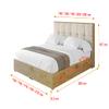ALTDECOR Upholstered Bed with H3/H4 Mattress ENZO7 200x200 – Beige view 4