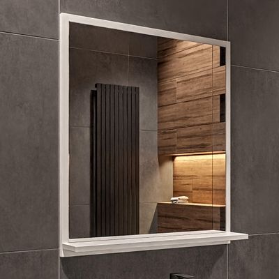 HAJDUK FURNITURE Bathroom Wall Mirror with Shelf, White, 60 x 70 cm