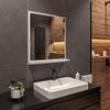 HAJDUK FURNITURE Bathroom Wall Mirror with Shelf, White, 60 x 70 cm view 3