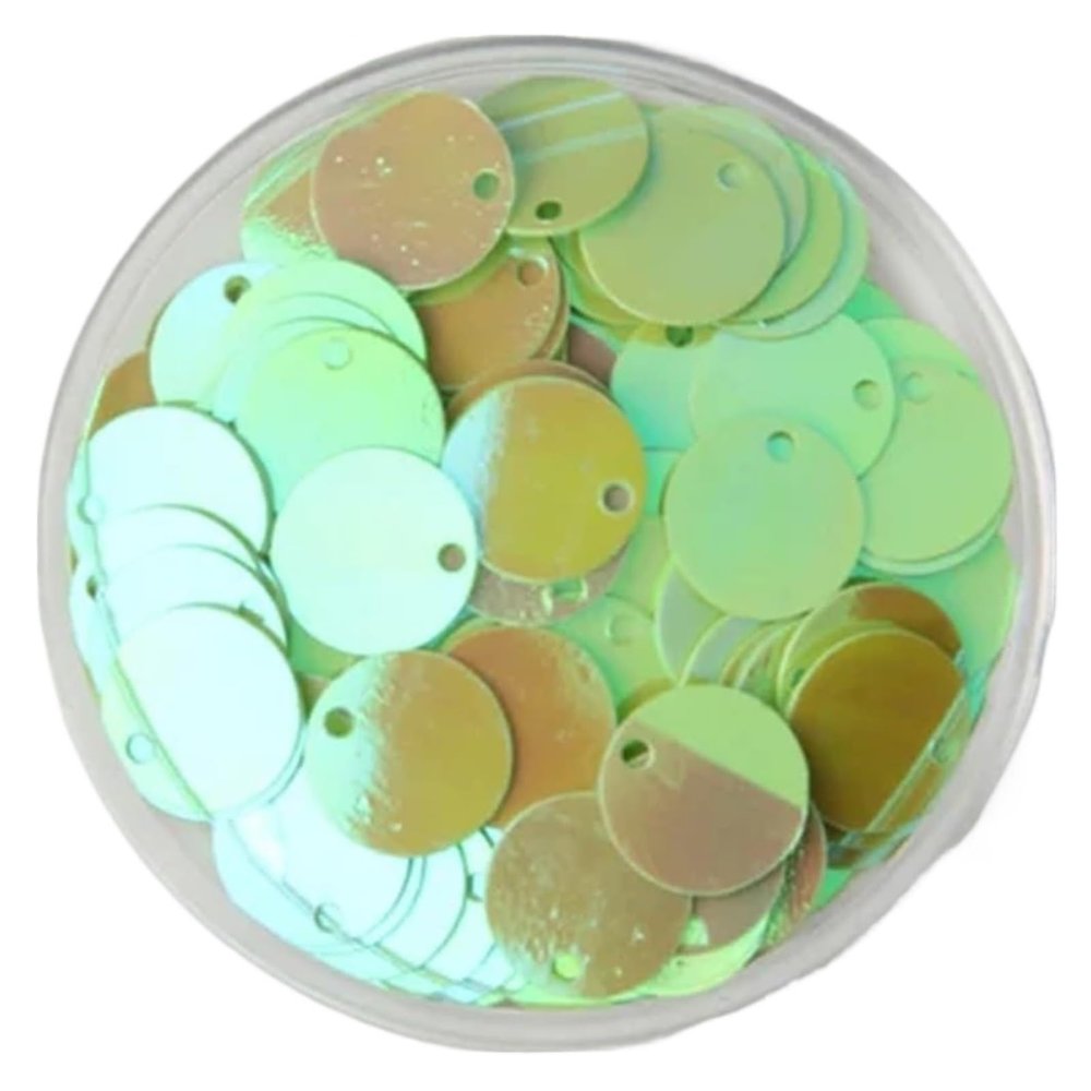 Loose Holographic Sew-On Sequins, Flat Round PVC, Multicolor, 20 mm, 10 g, 90 Pieces