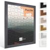 Bildershop-24 Valencia Puzzle Frame, Anthracite Steel, 75 x 99 cm / 99 x 75 cm, approx. 1,500–2,000 pieces, Anti-Glare view 1