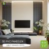 3D PVC Wall Panels, Slat Look, 1–20 Panels, Grey Granite Slats view 2