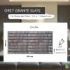 3D PVC Wall Panels, Slat Look, 1–20 Panels, Grey Granite Slats view 4