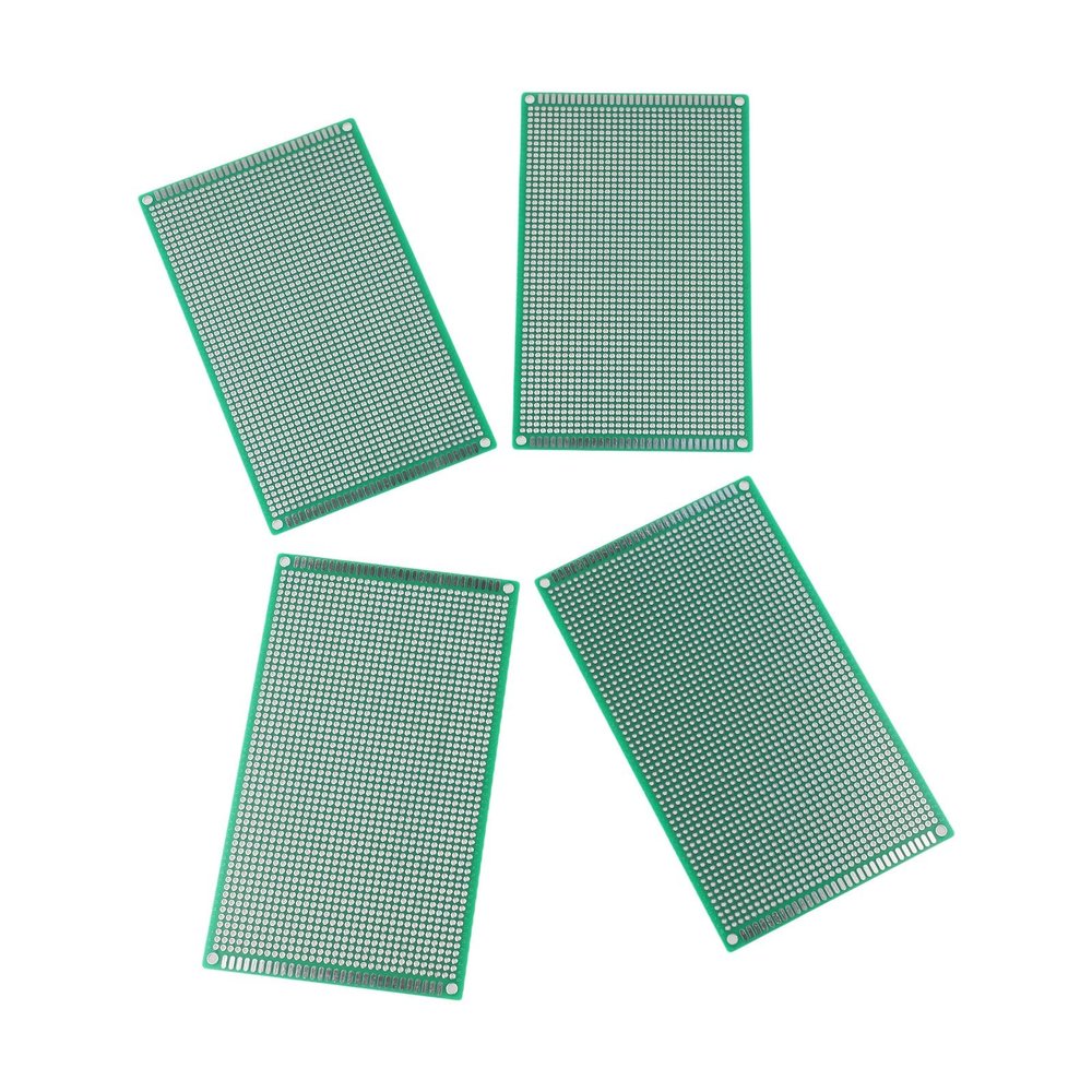 Violiica 9 x 15 cm Double-Sided Prototype Boards, 2.54 mm Pitch, Green, 4-Pack