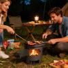 Wood-Burning Stove with Portable Cookware and Handle view 2
