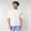 New York Skyline Colorful Sketch Art Unisex T-Shirt, Heavy Cotton, White, White, M Plus Tall view 2