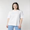 New York Skyline Colorful Sketch Art Unisex T-Shirt, Heavy Cotton, White, White, M Plus Tall view 3
