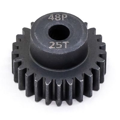 48P Steel Spur Gear Motor Pinion, 16T–25T, for 1/10 Cars, 3.175 mm Bore (1 pc, 15T)