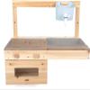 Small Foot Hanging Mud Kitchen, Compact Wooden Play Kitchen with Cooktop, Oven, Faucet and Sink for Garden, Balcony or Playhouse, 12791 view 2