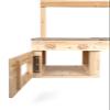 Small Foot Hanging Mud Kitchen, Compact Wooden Play Kitchen with Cooktop, Oven, Faucet and Sink for Garden, Balcony or Playhouse, 12791 view 4