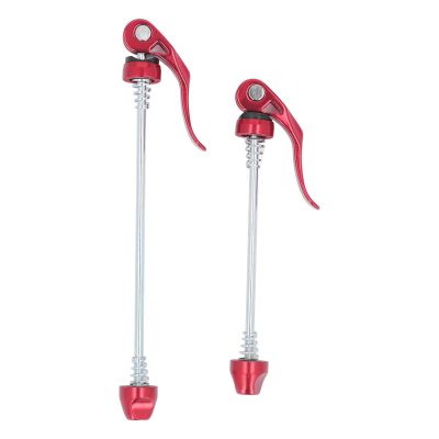 Bicycle Quick-Release Skewers, Stainless Steel, Front and Rear Hubs, BMX, Road, Lightweight, Portable (Red)