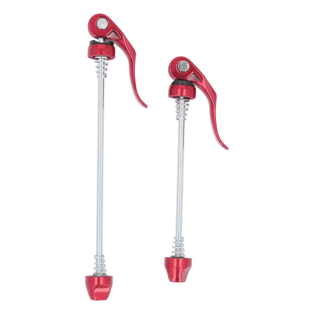 Bicycle Quick-Release Skewers, Stainless Steel, Front and Rear Hubs, BMX, Road, Lightweight, Portable (Red)