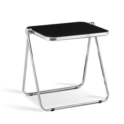 TAO ONE Folding Acrylic Side Table, Black