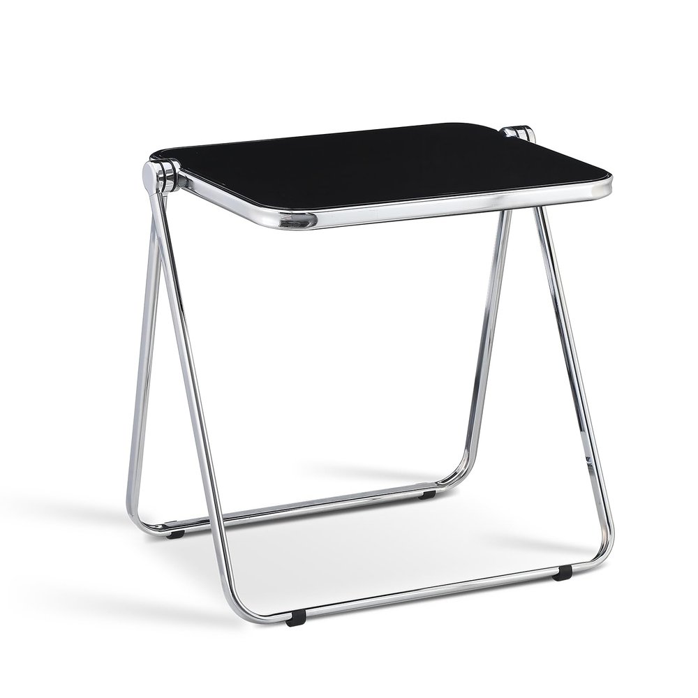 TAO ONE Folding Acrylic Side Table, Black