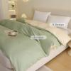 HAIBA 100% Cotton Reversible Duvet Cover, 160 x 210 cm, Coffee view 3