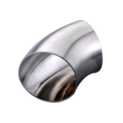 45-Degree Elbow, 45 mm OD, SUS 304 Stainless Steel Sanitary Tube Fitting