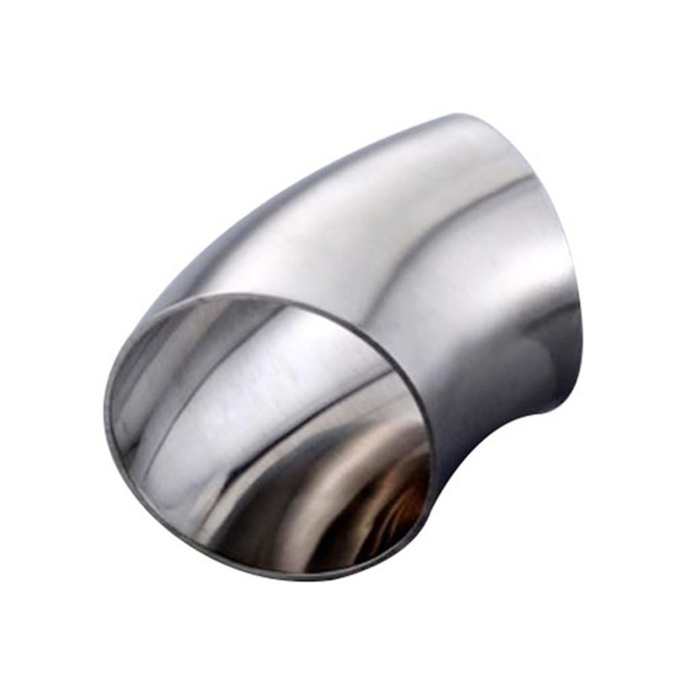 45-Degree Elbow, 45 mm OD, SUS 304 Stainless Steel Sanitary Tube Fitting