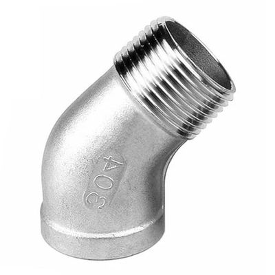 45° Male-to-Female Elbow Fitting, 304 Stainless Steel, 1/4–4 in