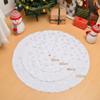 Chickwin Round Christmas Tree Skirt, White Plush Tree Skirt for Merry Christmas Party Decorations (B Silver, 90 cm) view 4
