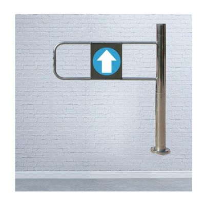 90°-Opening One-Way Stainless Steel Swing Gate, Right-Handed, 105 cm Wide