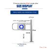 90°-Opening One-Way Stainless Steel Swing Gate, Right-Handed, 105 cm Wide view 2