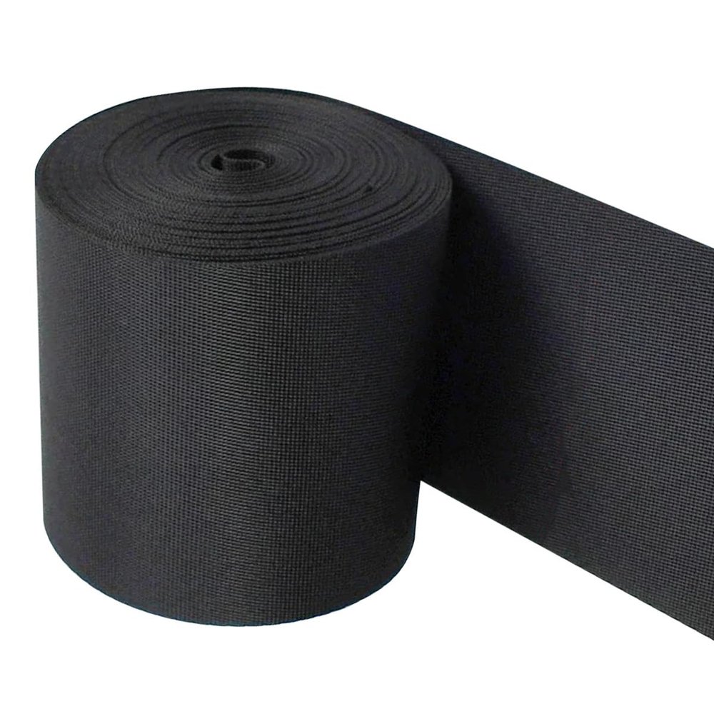 Ayuduots 5 m Black Nylon Webbing, Heavy-Duty Flat Strap for Outdoor Collars, Safety Harnesses and DIY Gear Repairs