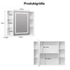 Mepplzian 100 cm Bathroom Mirrored Cabinet with Dimmable Lighting, White view 2