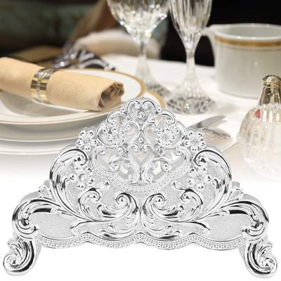 Cryfokt Corrosion-Resistant Paper Towel Holder, Durable Tabletop Decor for Cafés and Hotels, Gold/Silver (Silver)