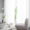 SUNLIMEI Sheer Voile Curtain, 65 x 185 cm, White view 4