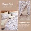 WONGS Floral Bedding Set, King, Brown Flowers, 3-Piece Lightweight Quilt Set view 4