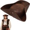 DvBCNMe Adult Pirate Tricorn Hat, Captain Costume Accessory view 1