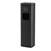 XUJUAN-0227 Stainless Steel Trash Can with Lid and Ashtray, Black view 1