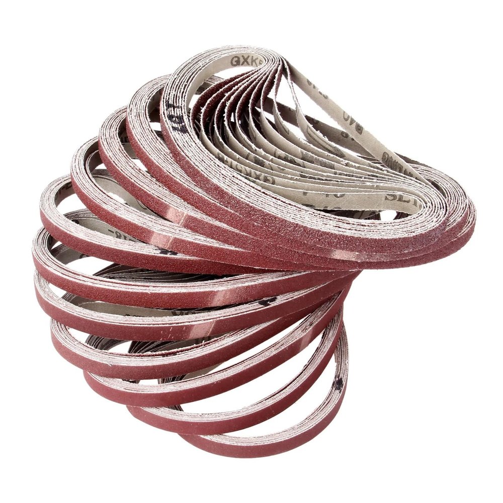 Assorted Sanding Belts, 10-Piece, Grit 40–600, 9 x 533 mm (100)