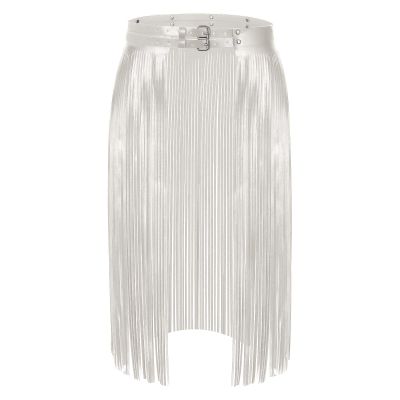 Women's Sequin Tulle Skirt for Carnival, Silver