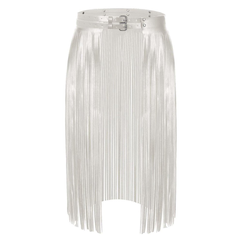Women's Sequin Tulle Skirt for Carnival, Silver