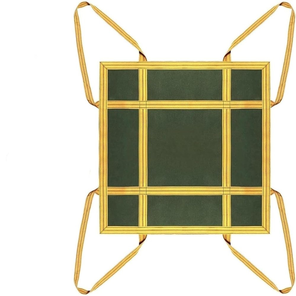 Reusable Cargo Net with Reinforced Handles, Tear-Resistant Lifting Mat for Construction and Installation Work (80 x 80 cm)