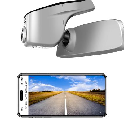 4K Dash Cam Custom-Fit for VW Touran 2016–2024, Model A Gray, OEM Look, UHD 2160p, App & Wi-Fi, Loop Recording, 64GB Card