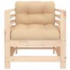 LoogCape Garden Chairs with Cushions, 2-Piece Set, Solid Pine, 63.5 x 63.5 x 60 cm view 4