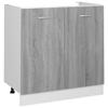 QZZCED Lyon Sink Cabinet, Gray Sonoma, 80 x 46 x 81.5 cm, Engineered Wood view 2