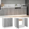 QZZCED Lyon Sink Cabinet, Gray Sonoma, 80 x 46 x 81.5 cm, Engineered Wood view 3