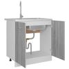 QZZCED Lyon Sink Cabinet, Gray Sonoma, 80 x 46 x 81.5 cm, Engineered Wood view 4