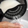 Silicone Pot Strainer That Attaches to the Rim view 2