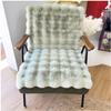 SDNAM Plush Faux Fur Chair Cushion, Green, 16 x 16 in view 1