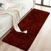 HONQGAO Faux Fur Rug 120 x 140 cm, Soft Shaggy High-Pile Rug for Terraces and Gardens, Wine Red view 2