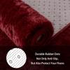 HONQGAO Faux Fur Rug 120 x 140 cm, Soft Shaggy High-Pile Rug for Terraces and Gardens, Wine Red view 3