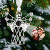 VEELU Personalized Snowflake Christmas Ornament with Photo view 1