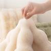 SDNAM Plush Faux Fur Chair Cushion, Gray, 40 x 100 cm view 3